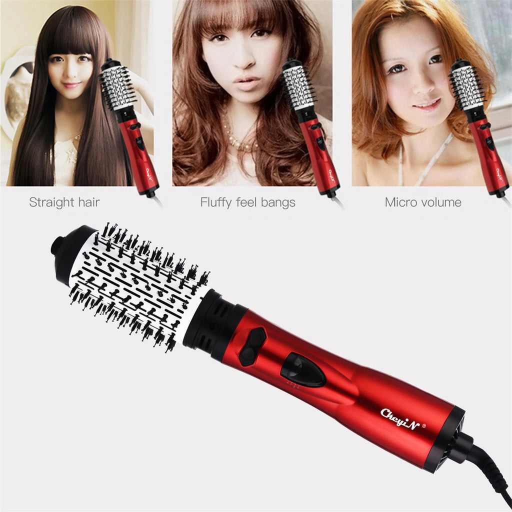 2-in-1 Auto Rotating Hair Dryer Brush – Ionic Hot Air Spin Brush for Curling, Straightening & Volumizing