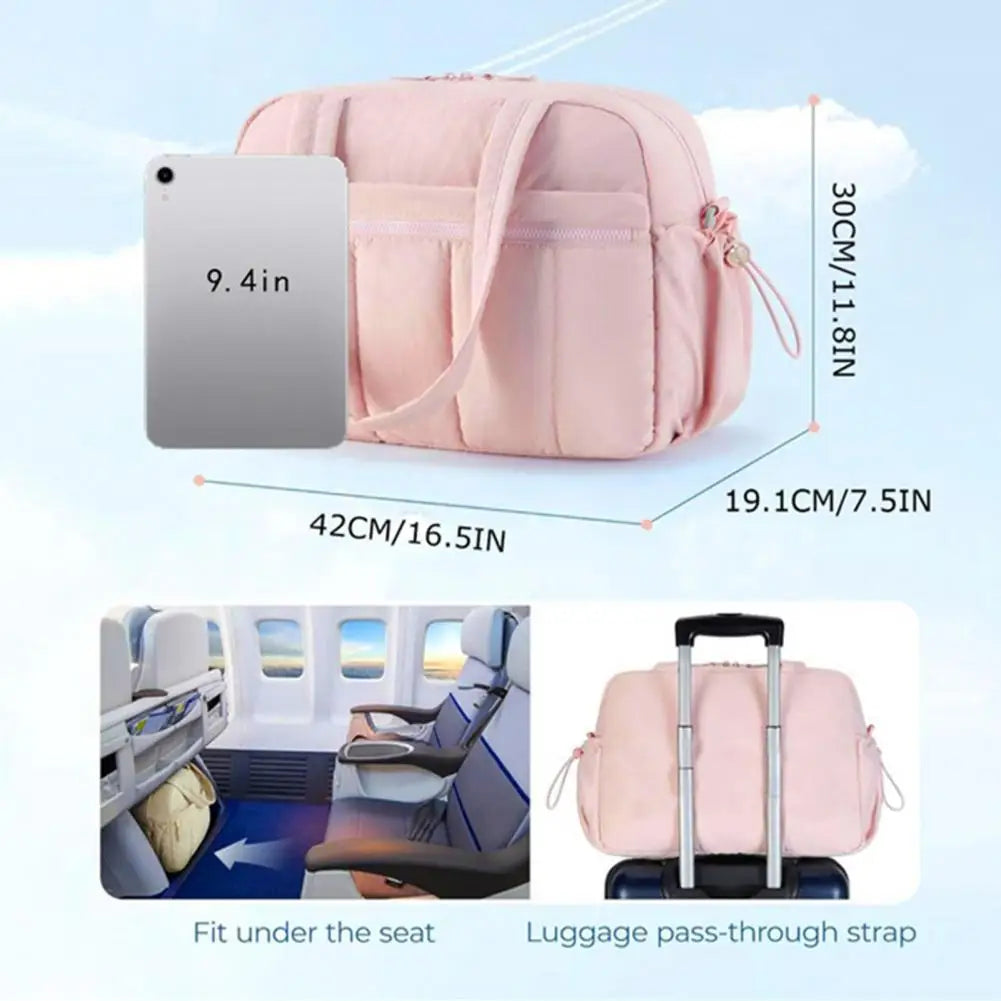 Travel Gym Handbag with Large Waterproof Wet/Dry Pocket – Carry-On Duffel Bag with Shoulder Strap & 5 Exterior Pockets