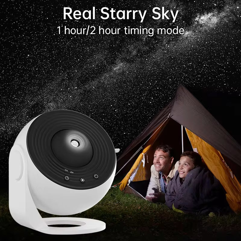 12-in-1 Galaxy Projector Night Light – HD Planetarium Star Projector with 360° Rotation, Replaceable Film Discs, Type-C Powered Starry Sky Lamp for Kids Bedroom & Gift Decor