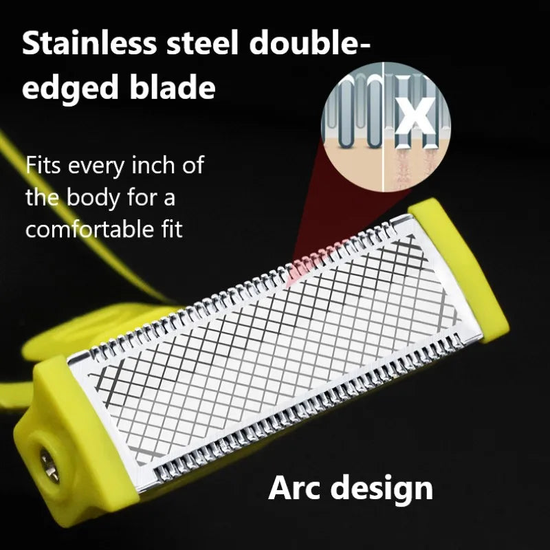 Intimate Hair Trimmer for Sensitive Areas – Precision Waterproof Shaver with Adjustable Combs for Bikini, Body, Face & Beard