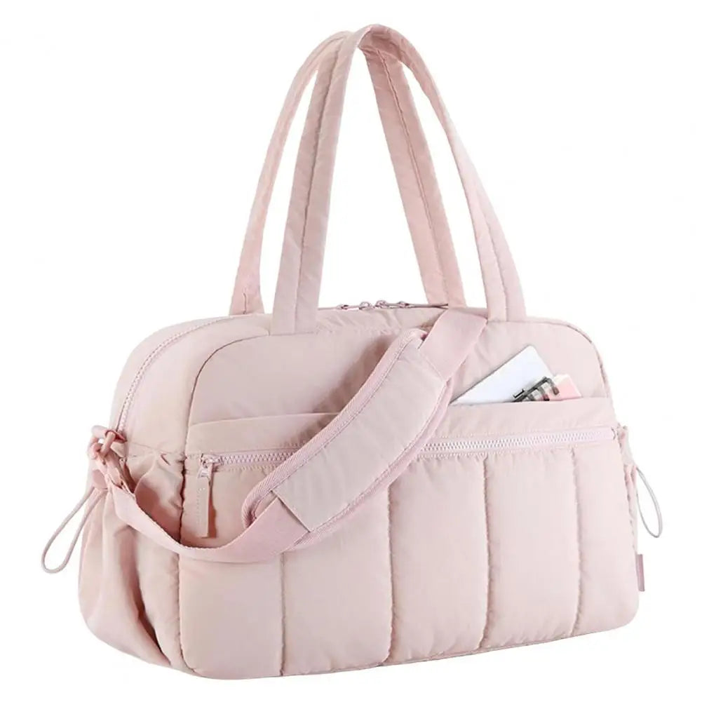 Travel Gym Handbag with Large Waterproof Wet/Dry Pocket – Carry-On Duffel Bag with Shoulder Strap & 5 Exterior Pockets