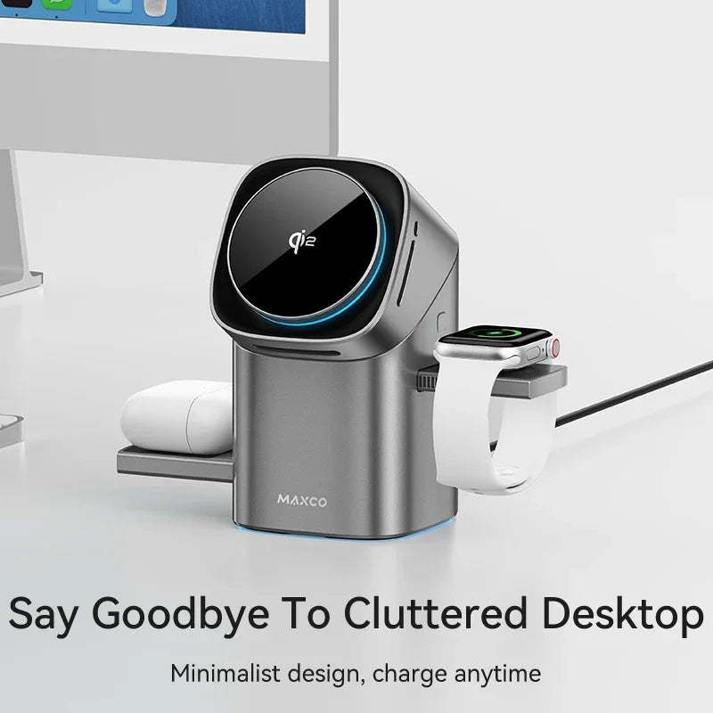 MagSafe Wireless Charger, 3-in-1 Style (MW15) - Upgrade Your Desk Setup!