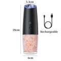Gravity Electric Salt & Pepper Grinder – USB Rechargeable Automatic Spice Mill with Ceramic Burr