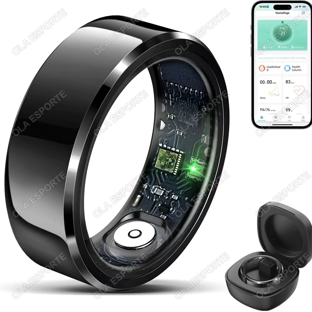 2025 Smart Health Ring – Blood Pressure, Heart Rate & Sleep Monitoring | IP68 & 5ATM Waterproof Multi-Sport Smart Ring
