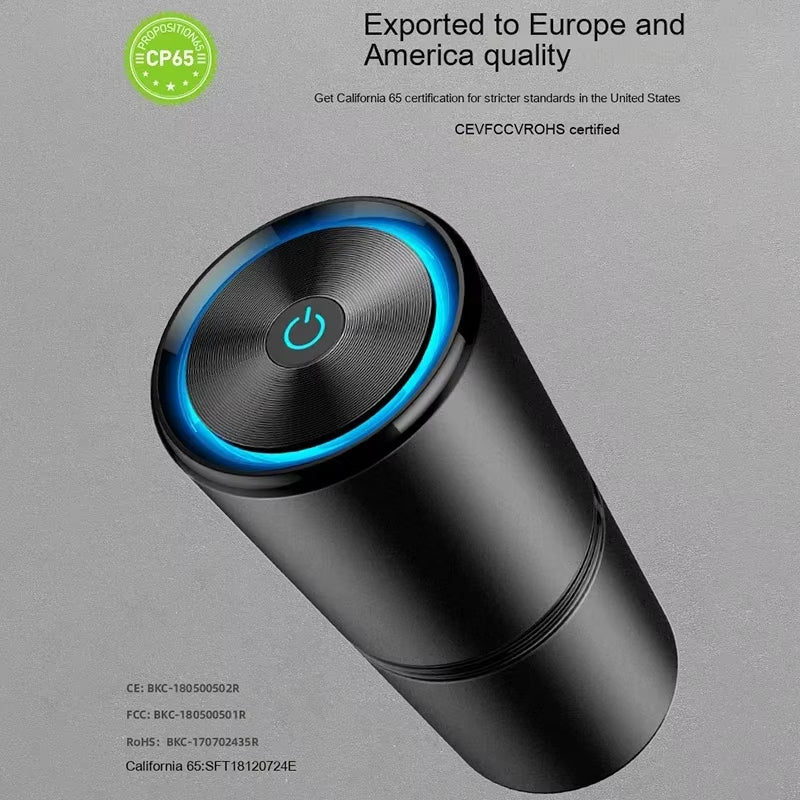 Car Air Purifier Negative Ion Generator – USB Powered Low Noise Vehicle Air Cleaner & Odor Remover