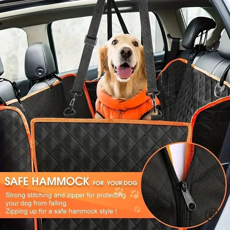 Waterproof Dog Car Seat Cover Hammock – Scratch-Resistant, Non-Slip Back Seat Protector for Pets