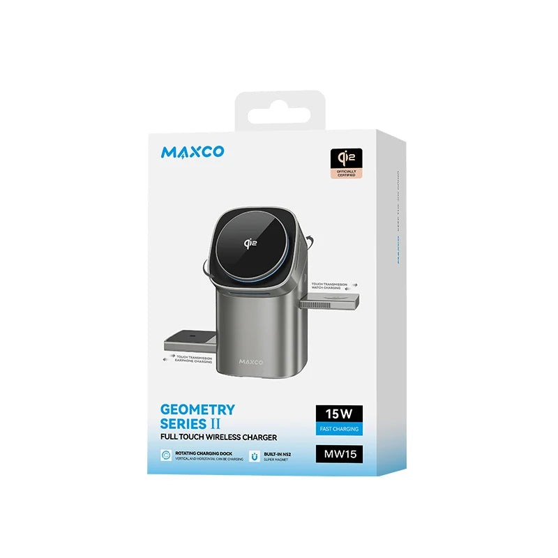 MagSafe Wireless Charger, 3-in-1 Style (MW15) - Upgrade Your Desk Setup!