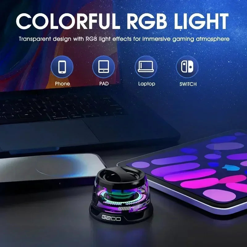 G200 Magnetic Bluetooth Speaker – Portable Mini RGB Speaker with Phone Holder, BT 5.3, 7-Hour Playback, Game Mode Low Latency & Deep Bass