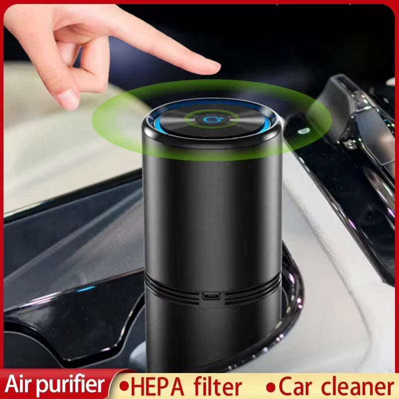 Car Air Purifier Negative Ion Generator – USB Powered Low Noise Vehicle Air Cleaner & Odor Remover