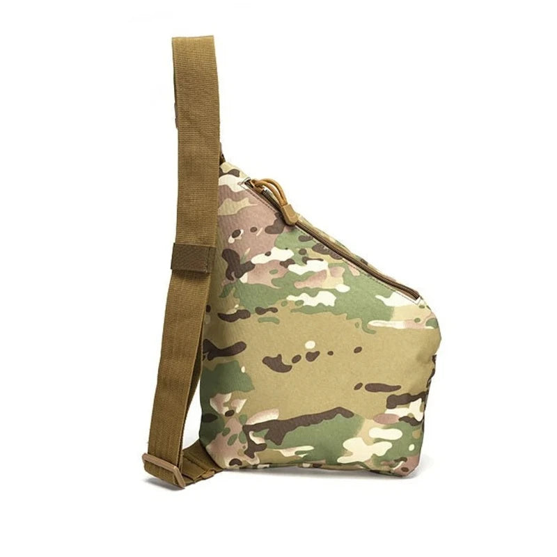 Camouflage Tactical Chest Bag – Waterproof Nylon Crossbody Sling Bag with Adjustable Strap