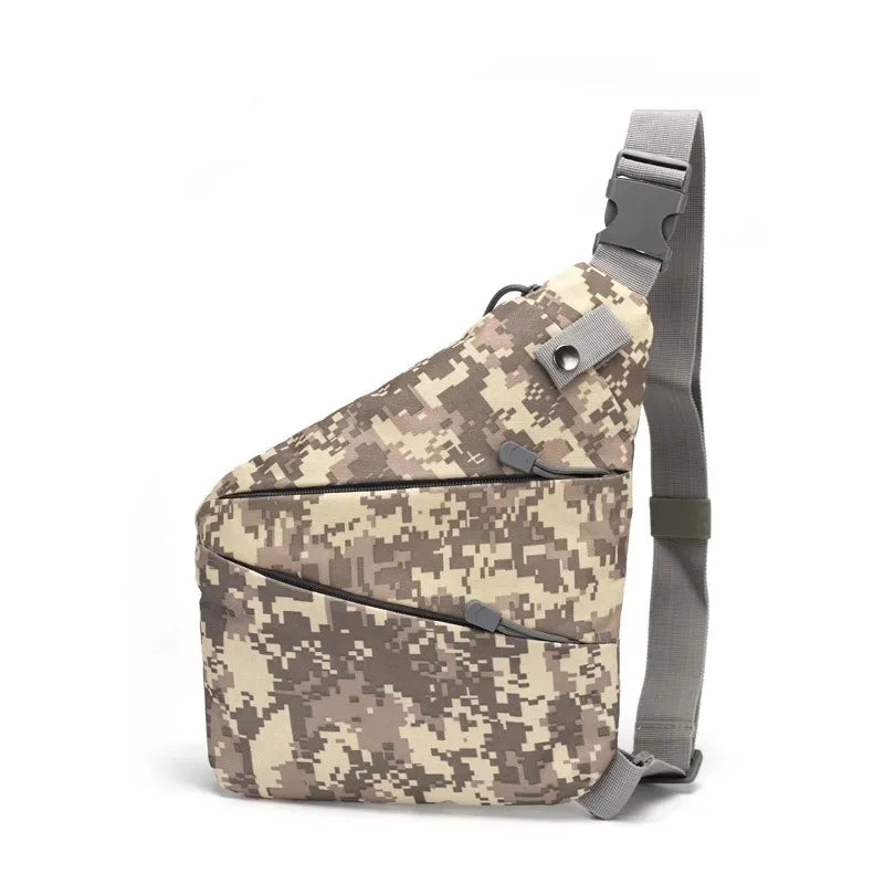 Camouflage Tactical Chest Bag – Waterproof Nylon Crossbody Sling Bag with Adjustable Strap