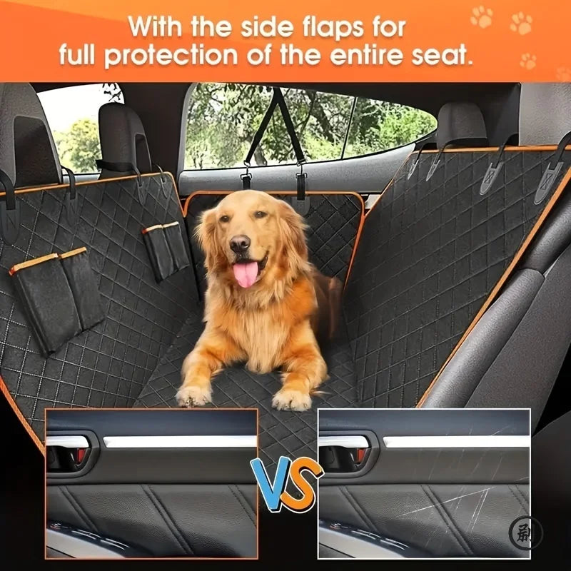 Waterproof Dog Car Seat Cover Hammock – Scratch-Resistant, Non-Slip Back Seat Protector for Pets