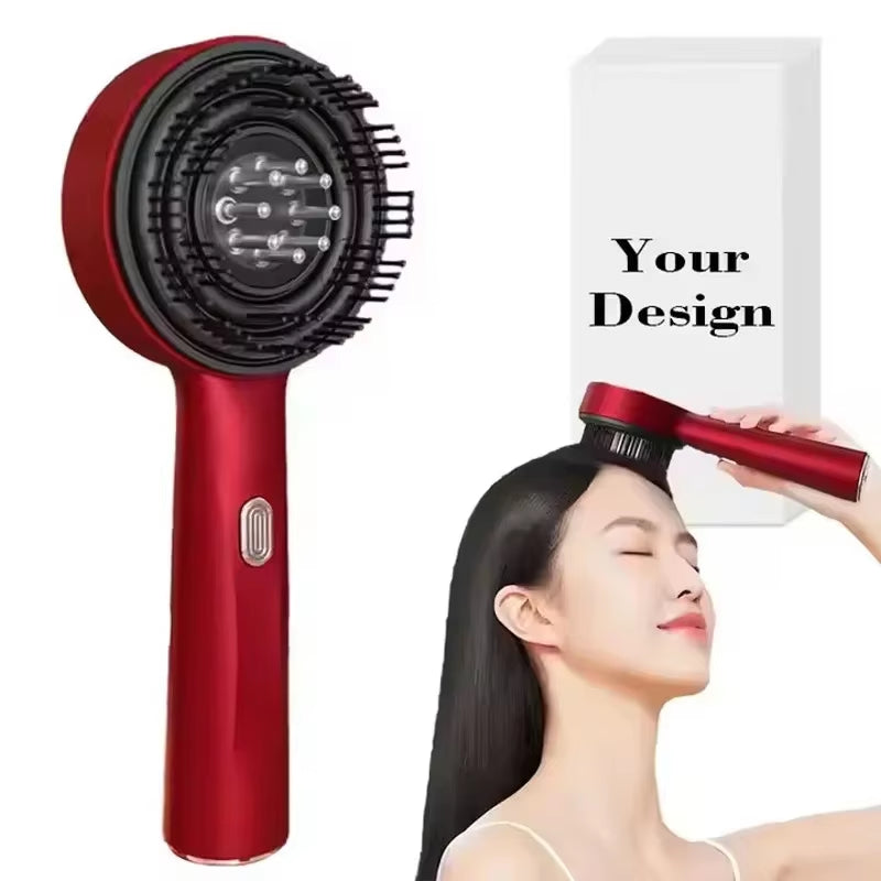 Electric Scalp Massage Comb with Red Light – 3-Mode Portable Hair Care Massager with Essence Oil Applicator