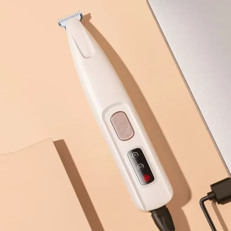 Pet Paw Trimmer with LED Light – Fully Waterproof Low-Noise Grooming Clipper with LED Display & 18mm Wide Blade