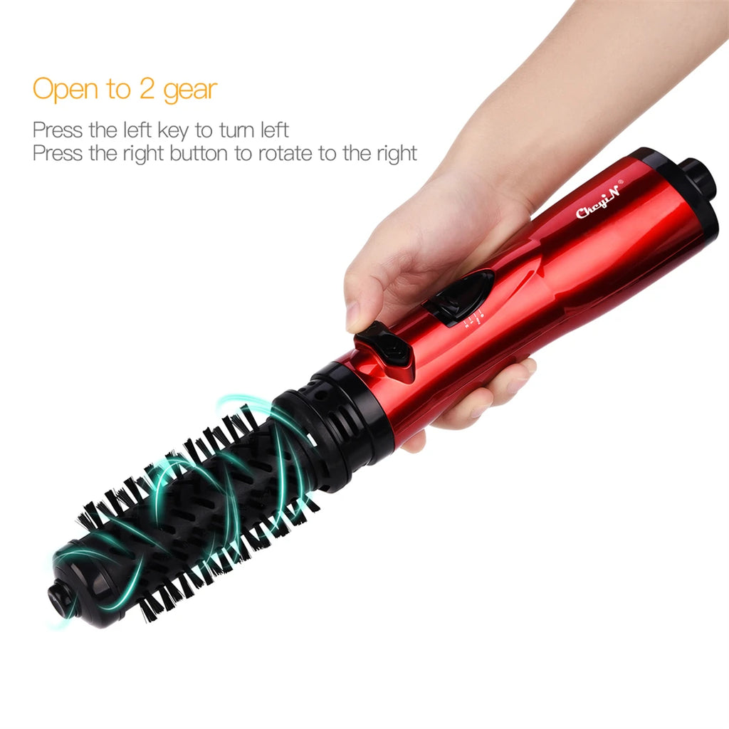 2-in-1 Auto Rotating Hair Dryer Brush – Ionic Hot Air Spin Brush for Curling, Straightening & Volumizing